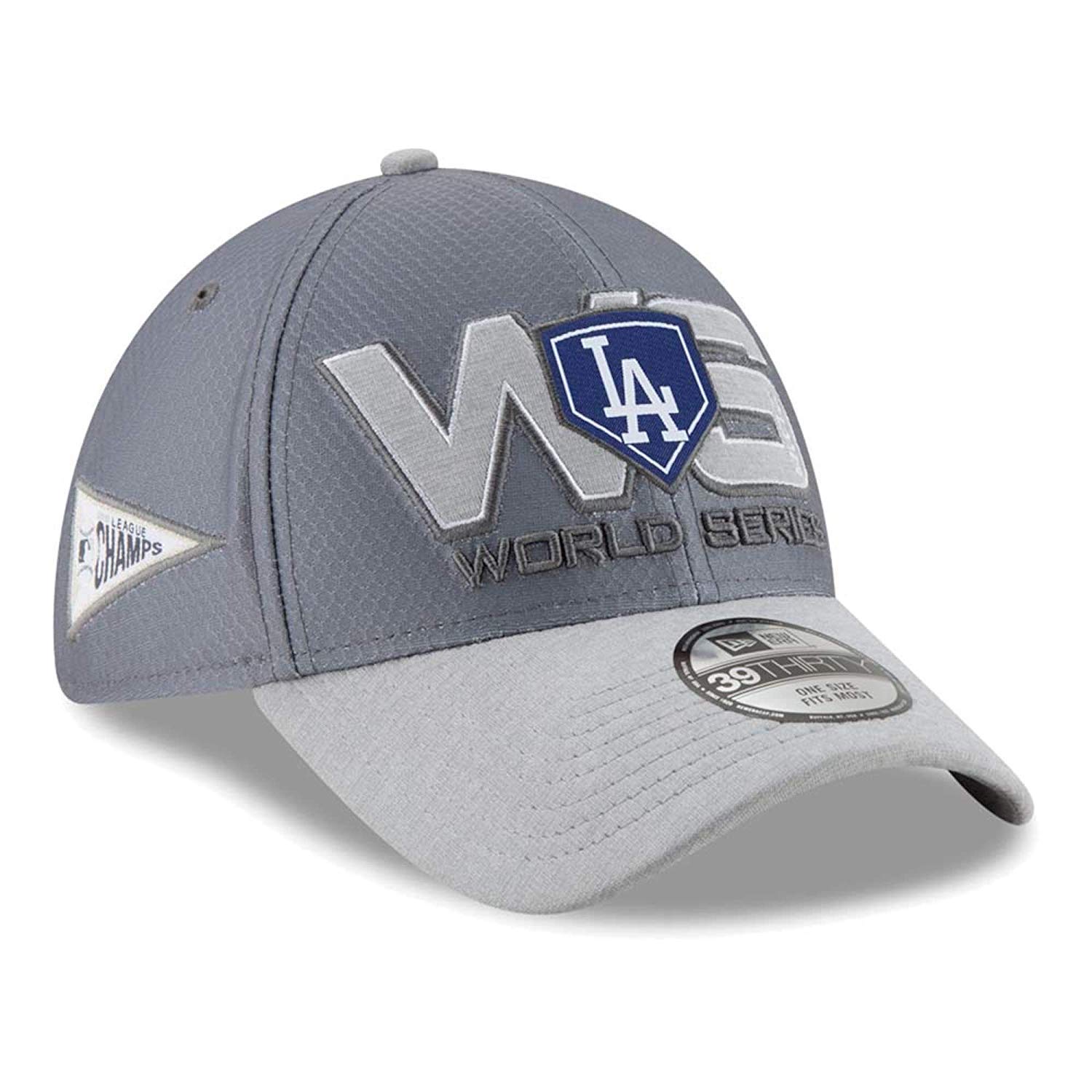 洛杉矶道奇队 2018 全国联盟冠军储物室世界系列 39thirty flex 帽子